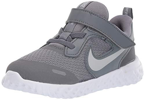 Nike Baby Revolution 5 Velcro Running Shoe Cool GreyPure Platinum-Dark Grey 2C Regular US Toddler