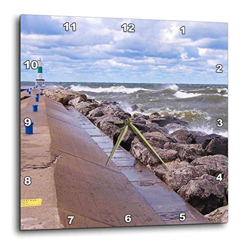 3dRose DPP-23720-2 Lake Michigan Waves Great Lakes Digital Photography from Holland Michigan Wall Clock 13 by 13 3dRose DPP-23720-2 Lake Michigan Waves Great Lakes Digital Photography from Holland Michigan Wall Clock 13 by 13