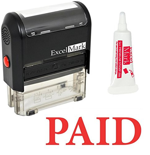 ExcelMark Paid Self Inking Rubber Stamp (Stamp Plus 5cc Refill Ink)