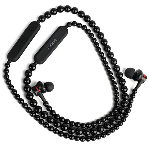Neckband Headphones Bluetooth 5_0 Wireless Earbuds Bluetooth Headphones IPX7 Waterproof Neckband Earbuds in-Ear Noise Canceling with Microphone 18 Hours Playtime Headsets Sports Running Black