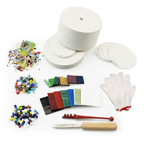 Microwave Kiln and DIY Fusing Glass Jewelry Set?Extra Large Microwave Kiln Kit For Fusing Glass Kiln 10 PCS Set?Grace Make Professional Microwave Kiln Kit Set - for DIY Jewelry Glass Fusing Kiln tools