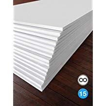 Excelsis Design Pack of 15 Foam Boards Acid-Free 22x28 Inches Many Sizes Available 316 Inch Thick Mat White with White Core Foam Core Backing Boards Double-Sided Sheets