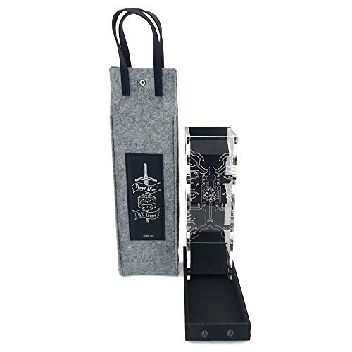 C4Labs Hi-Tech Laser Etched Dice Tower and Travel Bag with Black Accents