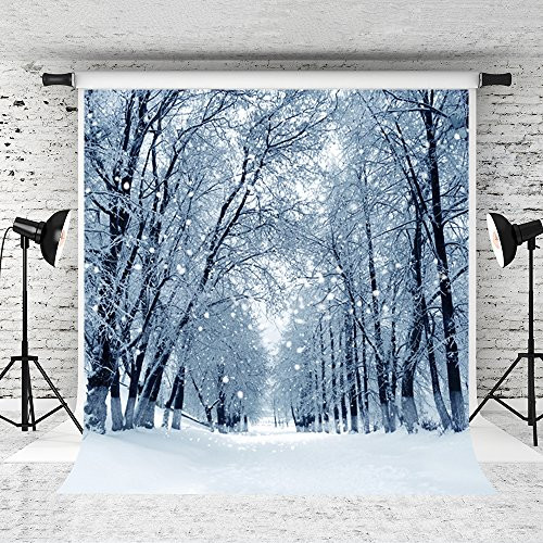 Kate 5x7ft Snow Forest Backdrop Winter Snowscape Photography Backdrop White Snow Photo Background Studio Props