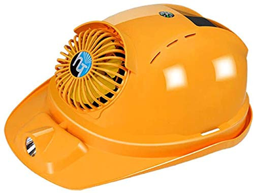 Hardhat Solar Powered Cooling Fan Safety Helmet Work Cap Head ProtectUSB Output4000mAh Built-in Battery