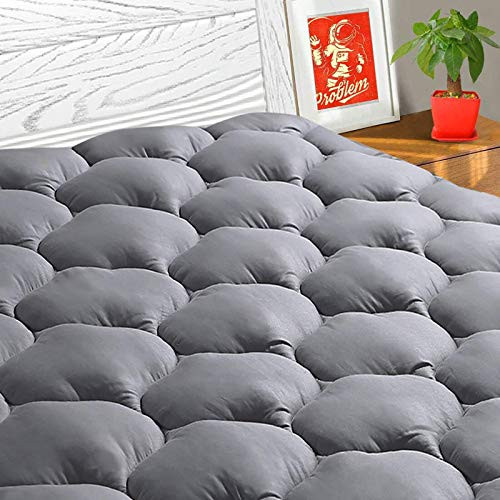 TEXARTIST Queen Mattress Pad Cover Cooling Mattress Topper Pillow Top Mattress Cover Quilted Fitted Mattress Protector with 8-21 Inch Deep PocketQueen Grey TEXARTIST Queen Mattress Pad Cover Cooling Mattress Topper Pillow Top Mattress Cover Quilted Fitted Mattress Protector with 8-21 Inch Deep PocketQueen Grey