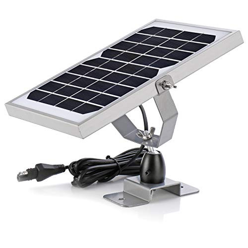 6V Waterproof Solar Battery Trickle Charger   Maintainer - 5 Watts Solar Panel Built-in Intelligent MPPT Solar Charge Controller  Adjustable Mount Bracket  SAE Cable Kits