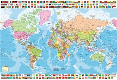 Educa Childrens 1500 Political Worldmap Puzzle