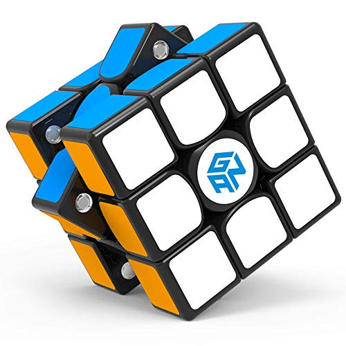 GAN 356 X 3x3 Speed Cube Sticker Magic Cube Gans 356X 3by3 Speed Cube Gan356 X 3x3x3 Magnetic Puzzle Cube for Kids Adults Challenge Numerical IPG Version Half Bright