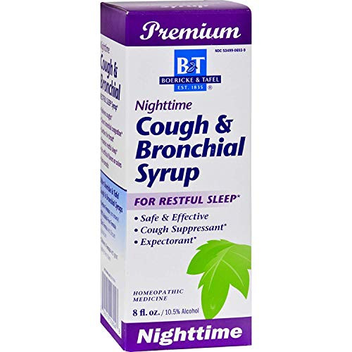 Boericke and Tafel Night Time Cough and Bronchial Syrup 8 Ounce - 3 per case_