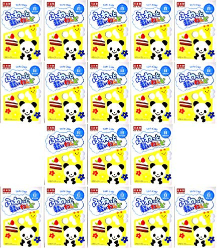 YACHIYO DAISO Soft Clay Lightweight Fluffy Packs 18 Set White