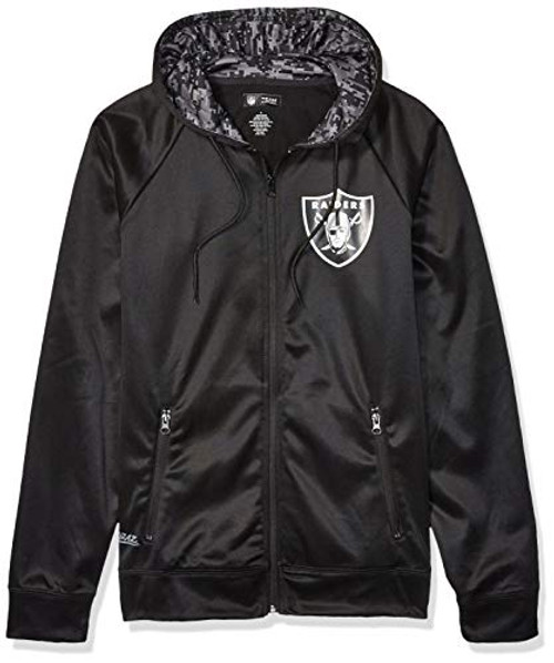 NFL Oakland Raiders Mens Full Zip Hoodie Black Small NFL Oakland Raiders Mens Full Zip Hoodie Black Small