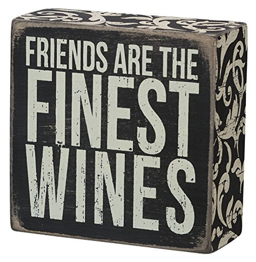 Primitives by Kathy 21272 Drinking- Wine Box Sign, Neutral Primitives by Kathy 21272 Drinking- Wine Box Sign, Neutral