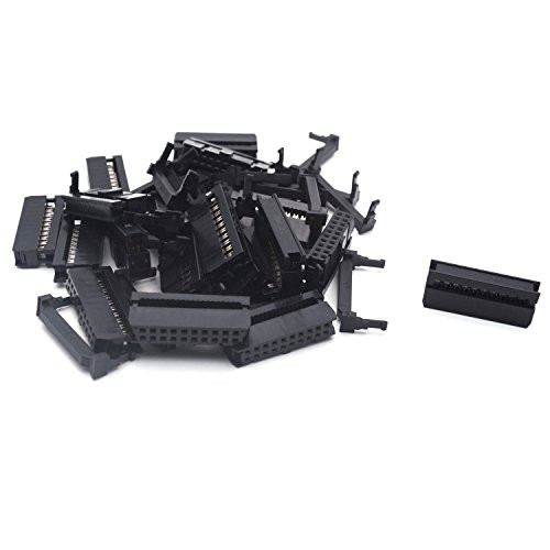 Antrader 20 Sets 2.54mm Pitch Connector FC-20 Pin Straight IDC Box Headers Connector Box Headers Female Connector