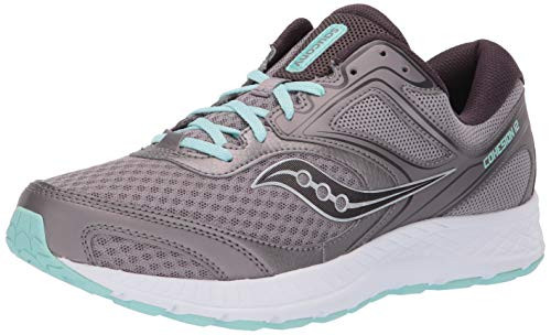 Saucony Womens VERSAFOAM Cohesion 12 Road Running Shoe GreyTeal 7_5 M US