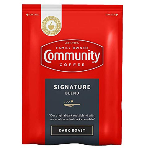 Community Coffee Premium Ground Signature Blend Dark Roast Coffee 2_0 oz 40 ct Community Coffee Premium Ground Signature Blend Dark Roast Coffee 2_0 oz 40 ct