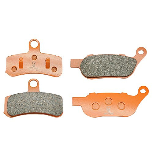 Lefossi Front Rear Carbon Fiber Brake Pads Brakes for Harley Davidson Dyna FXDB Street Bob FXDWG Wide Glide FXDC Super Glide Custom 2008-2017 FA457F FA458R