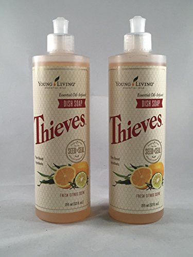 Thieves Oil Infused Dish Soap 2pk of 12fl_oz Bottles by Young Living Essential Oils
