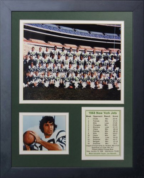 1968 New York Jets Champions 11 x 14 Framed Photo Collage by Legends Never Die Inc_ 1968 New York Jets Champions 11 x 14 Framed Photo Collage by Legends Never Die Inc_
