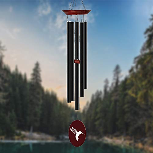 sinfinate Memorial Wind Chimes Outdoor Deep Tone 34 Inch Wind Chime for Outside Sympathy Wind Chime with 5 Tubes Tuned Relaxing Melody Elegant Chime for Garden Patio Porch Decor Hummingbird sinfinate Memorial Wind Chimes Outdoor Deep Tone 34 Inch Wind Chime for Outside Sympathy Wind Chime with 5 Tubes Tuned Relaxing Melody Elegant Chime for Garden Patio Porch Decor Hummingbird