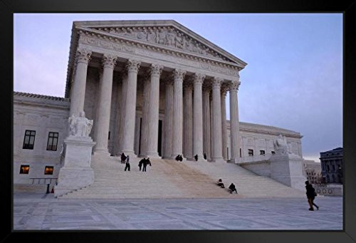 United States Supreme Court Washington DC Photo Art Print Black Wood Framed Poster 20x14