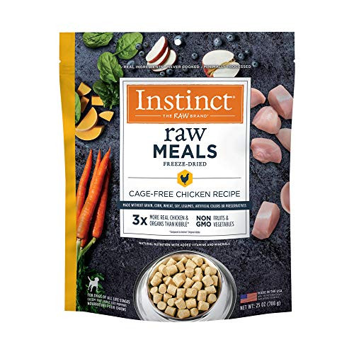 Instinct Freeze Dried Raw Meals Grain Free Recipe Dog Food Chicken 25 oz_ Bag