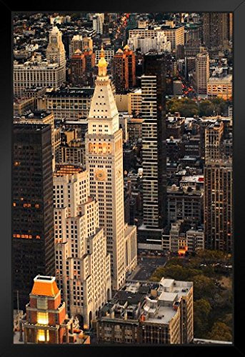 Metropolitan Life North Building Manhattan NYC Photo Art Print Black Wood Framed Poster 14x20