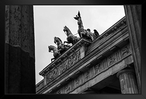 Quadriga Statue Brandenburg Gate Berlin Germany B W Photo Art Print Black Wood Framed Poster 20x14 inch Quadriga Statue Brandenburg Gate Berlin Germany B W Photo Art Print Black Wood Framed Poster 20x14 inch