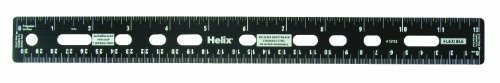 Helix Stainless Steel Ringbinder Ruler 12 inch  30cm Assorted Colors 13111