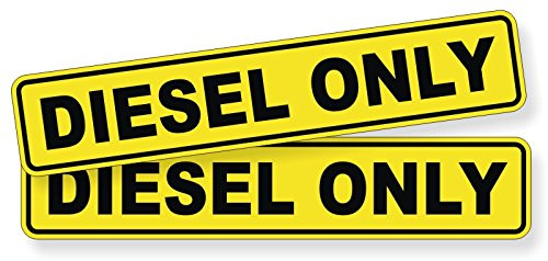 Pair DIESEL ONLY Decals  Stickers  Labels  Markers Fuel Gas