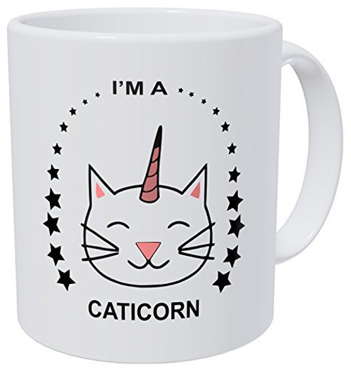 Wampumtuk I'm A Caticorn Cat Unicorn Stars 11 Ounces Funny Coffee Mug Wampumtuk I'm A Caticorn Cat Unicorn Stars 11 Ounces Funny Coffee Mug