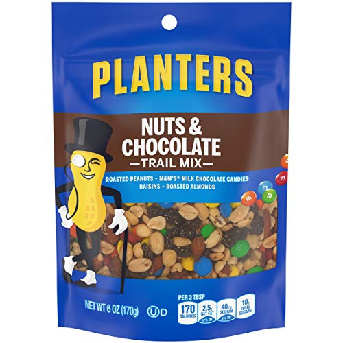 Planters Nuts  and  Chocolate M and Ms Trail Mix 6 oz Pouch