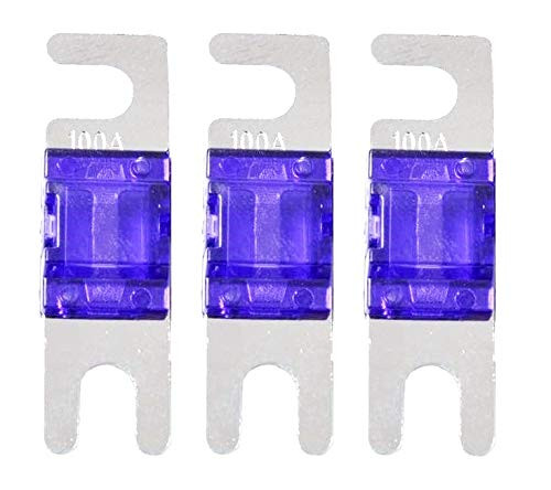 Mini ANL 100 Amp Fuse For Automotive Marine Audio Video System Electronics Fuse 3 Pack 100A