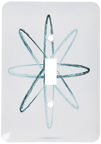 3dRose lsp-111552-1 Turquoise Atom Single Toggle Switch Multicolor