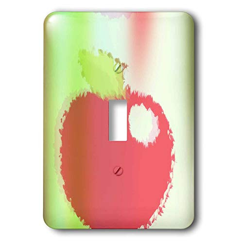 3dRose lsp-47276-1 Painted Red Apple Art Toggle Switch