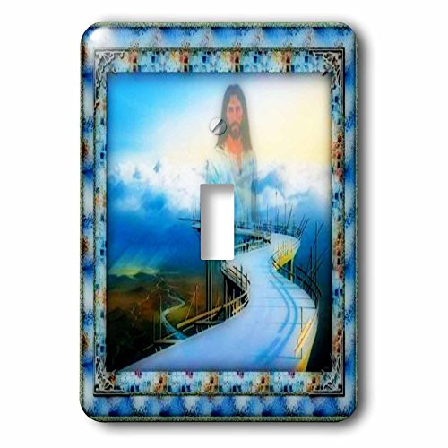 3dRose lsp-98667-1 Beautiful Jesus Frame Look Art Single Toggle Switch