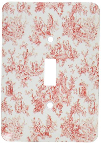 3dRose LLC lsp-101063-1 Picture Of Red French Toille Country Scene Single Toggle Switch