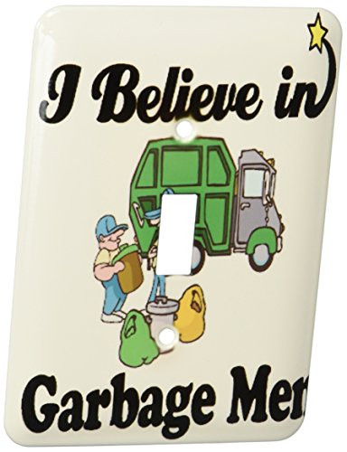 3dRose lsp-105168-1 I Believe In Garbage Men Single Toggle Switch
