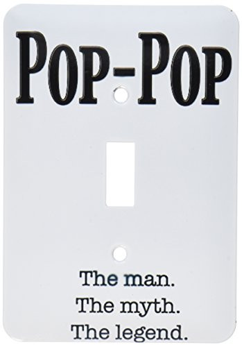 3dRose lsp-149789-1 Pop-Pop The Man The Myth The Legend Grandpa Grandfather Single Toggle Switch