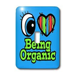 3dRose lsp-105844-1 Bright Eye Heart I Love Being Organic Single Toggle Switch Multicolor
