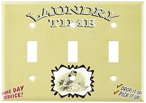 Art Plates - Laundry Time Switch Plate - Triple Toggle