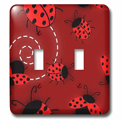 3dRose lsp-61128-2 Ladybug Pattern Double Toggle Switch