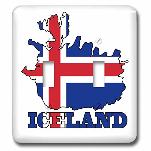 3dRose lsp-63163-2 The flag of Iceland in the outline map of the country and name Iceland Double Toggle Switch 3dRose lsp-63163-2 The flag of Iceland in the outline map of the country and name Iceland Double Toggle Switch