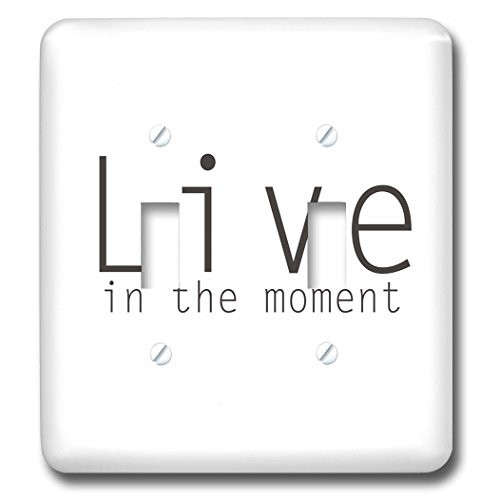 3dRose lsp-79162-2Live in the Moment-Inspirational Words Double Toggle Switch