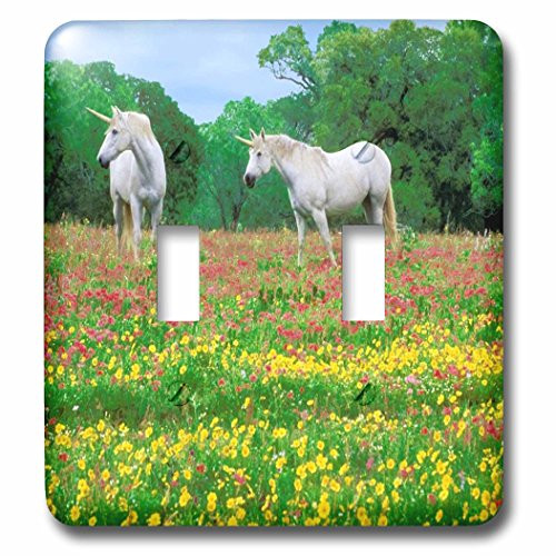 3dRose lsp-62631-2 Pair Of Unicorns Double Toggle Switch
