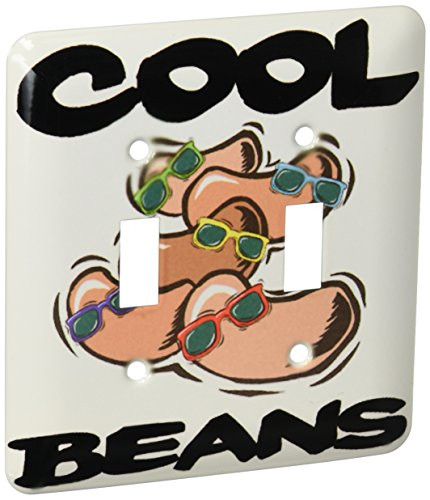3dRose lsp-102581-2 Funny Cool Beans Sayings Design Double Toggle Switch