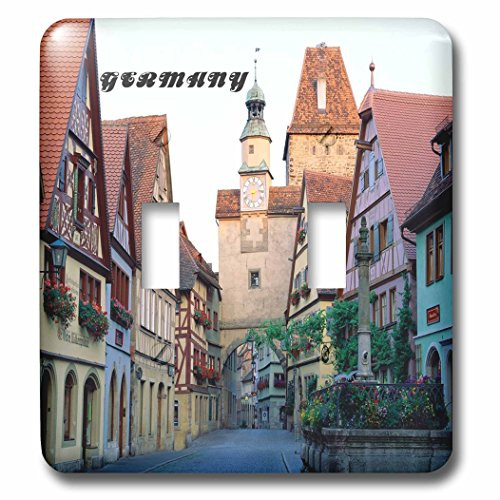 3dRose lsp-80866-2 Quaint Rothenburg Germany Double Toggle Switch
