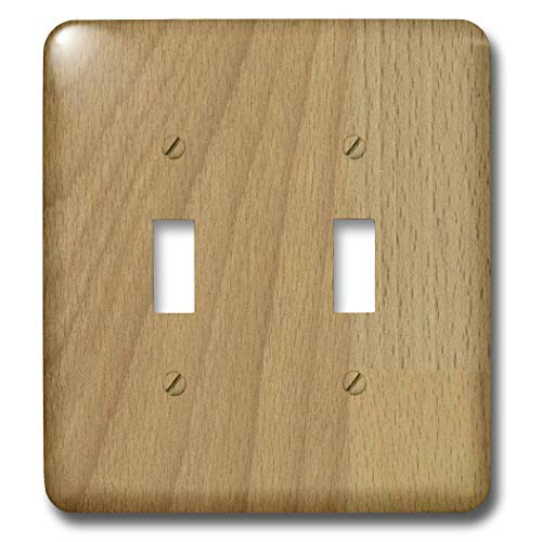 3dRose lsp-41592-2 Beech Wood Double toggle switch