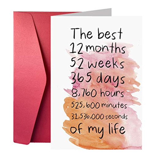 First Year Anniversary Card One Year Anniversary Card for Him or Her Thoughtful Anniversary Card First Year Anniversary Card One Year Anniversary Card for Him or Her Thoughtful Anniversary Card