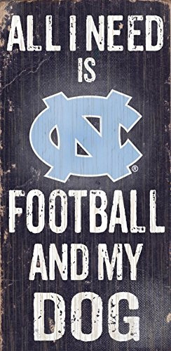 Fan Creations Dog Sign University of North Carolina Football Multicolored